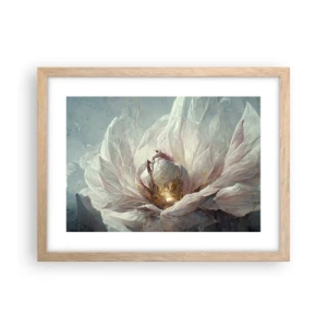 Affisch i ram av ljusek - Blommar en gång på hundra år - 40x30 cm