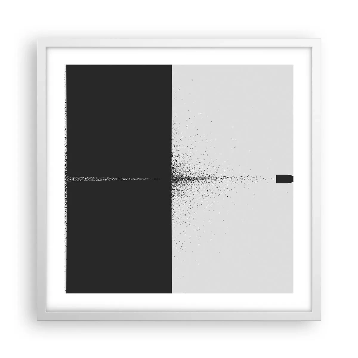 Affisch i vit ram - Rakt mot målet - 50x50 cm