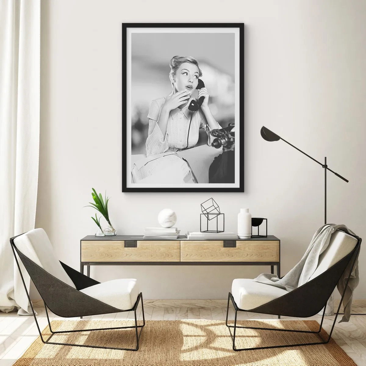 Affisch i svart ram - Hallå, tillbaka till 50-talet. - 61x91 cm