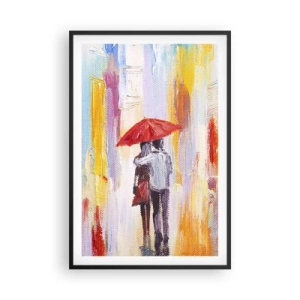 Affisch i svart ram - Må det fortsätta regna - 61x91 cm