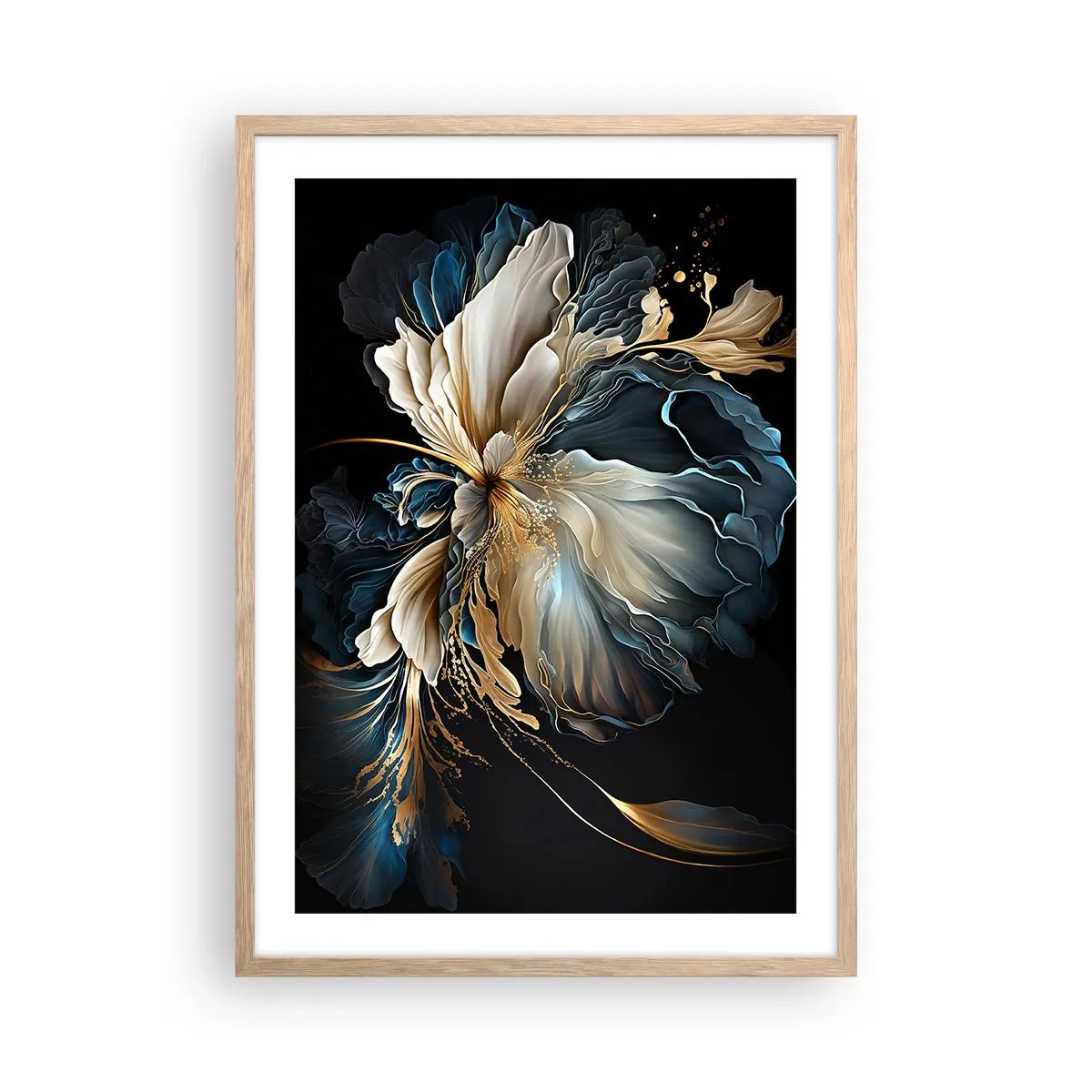 Affisch i ram av ljusek - Sagolik ormbunksblomma - 50x70 cm