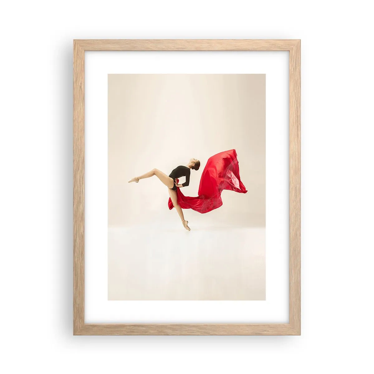 Affisch i ram av ljusek - Röd och svart - 30x40 cm