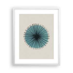 Affisch i vit ram - Radier mot blått - 40x50 cm