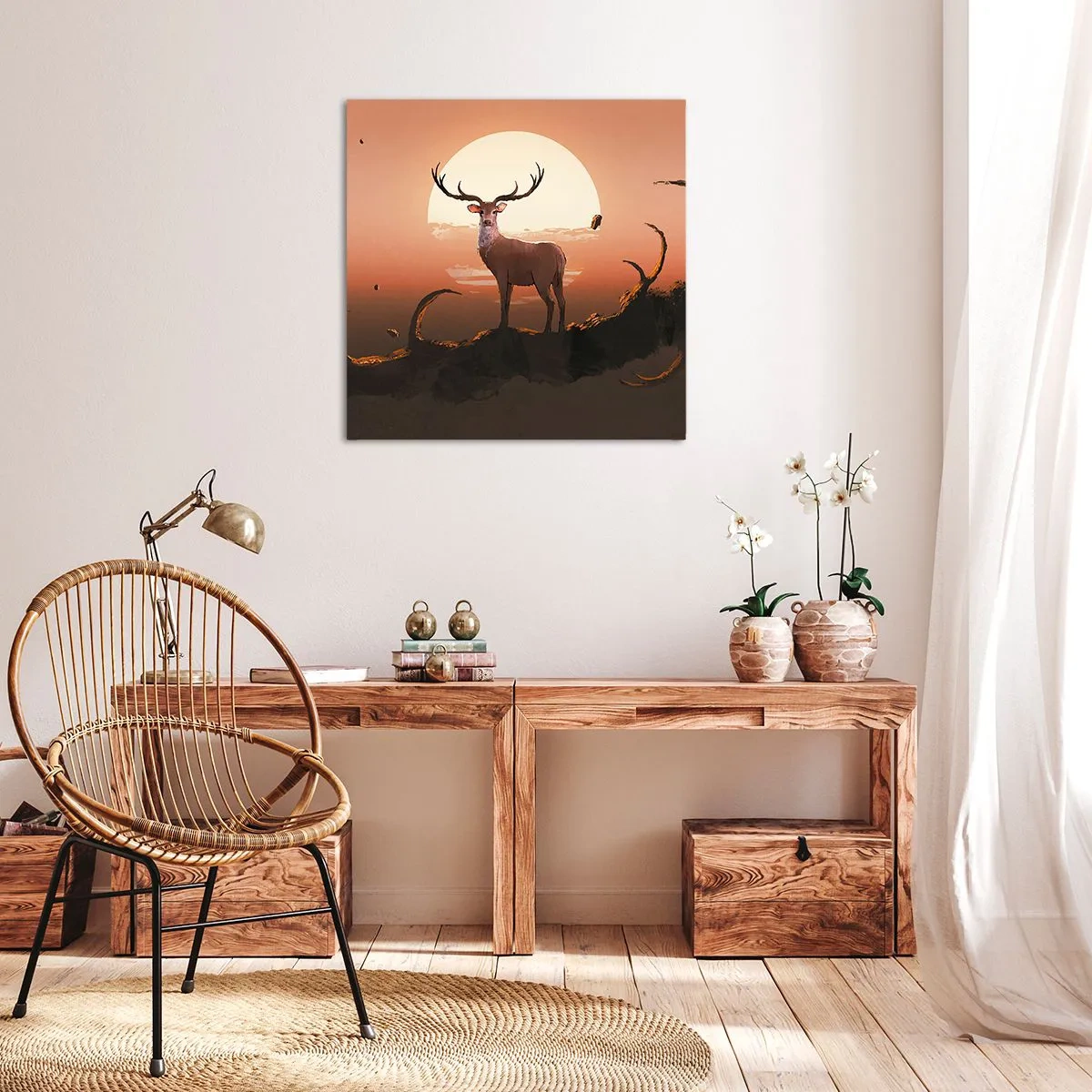 Canvastavla - Bild på duk - Denna natt är inte lik de andra - 60x60 cm