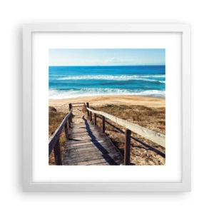 Affisch i vit ram - Spring! - 30x30 cm