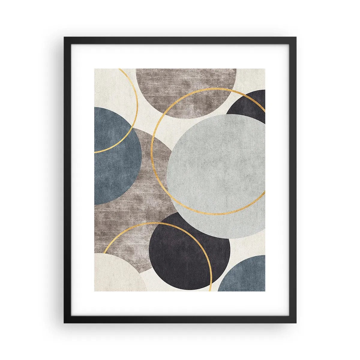 Affisch i svart ram - Cirkel efter cirkel - 40x50 cm