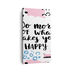 Canvastavla - Bild på duk - Hur man blir lycklig - 45x80 cm