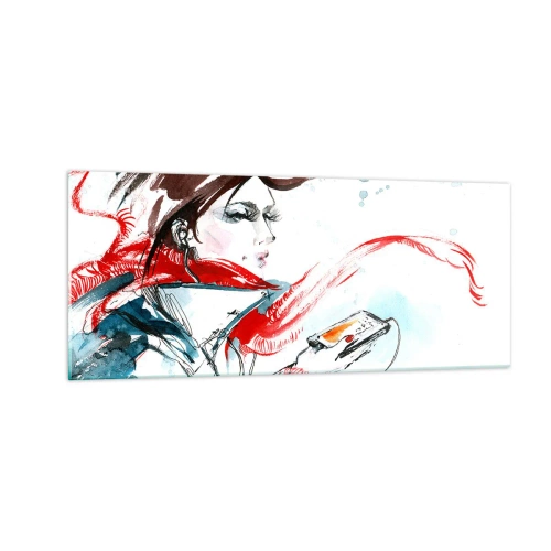 Glastavla - Bild på glas - Spel inuti mig - 100x40 cm