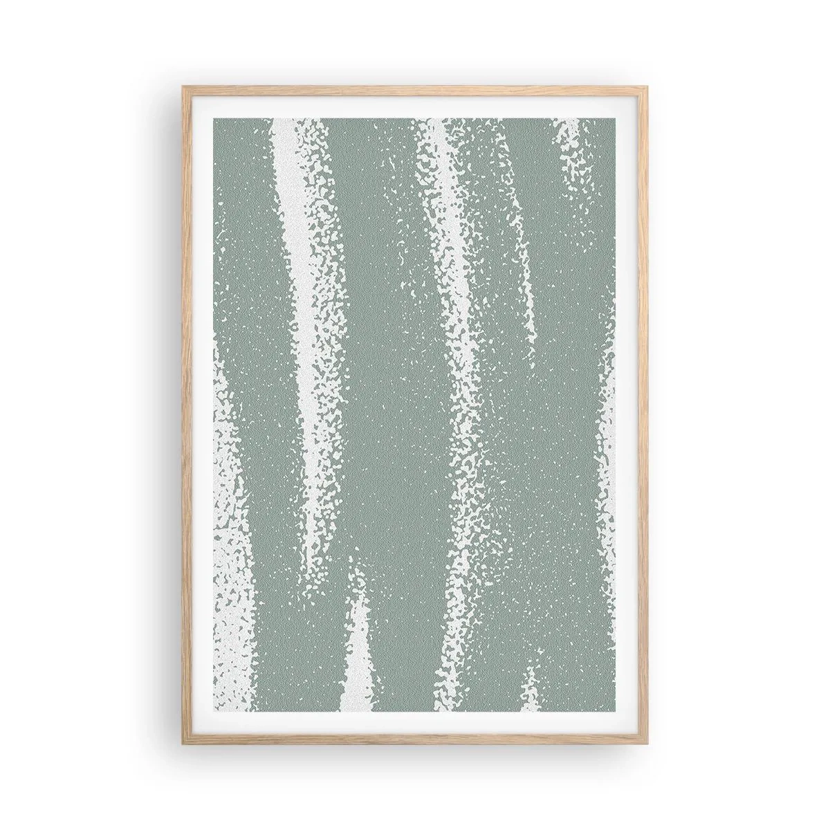 Affisch i ram av ljusek - Abstraktion i vinterstämning - 70x100 cm