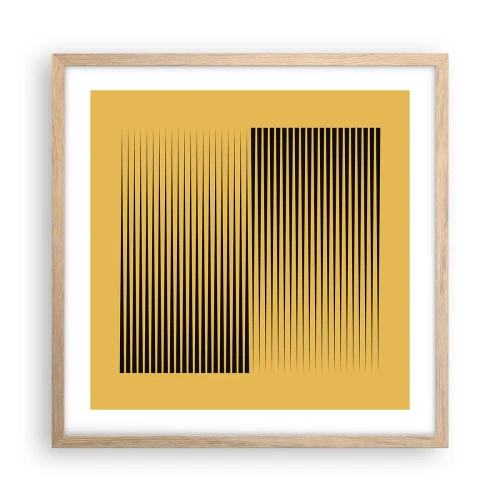 Affisch i ram av ljusek - Motsatsernas kvadrat - 50x50 cm