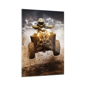 Glastavla - Bild på glas - No risk no fun - 50x70 cm