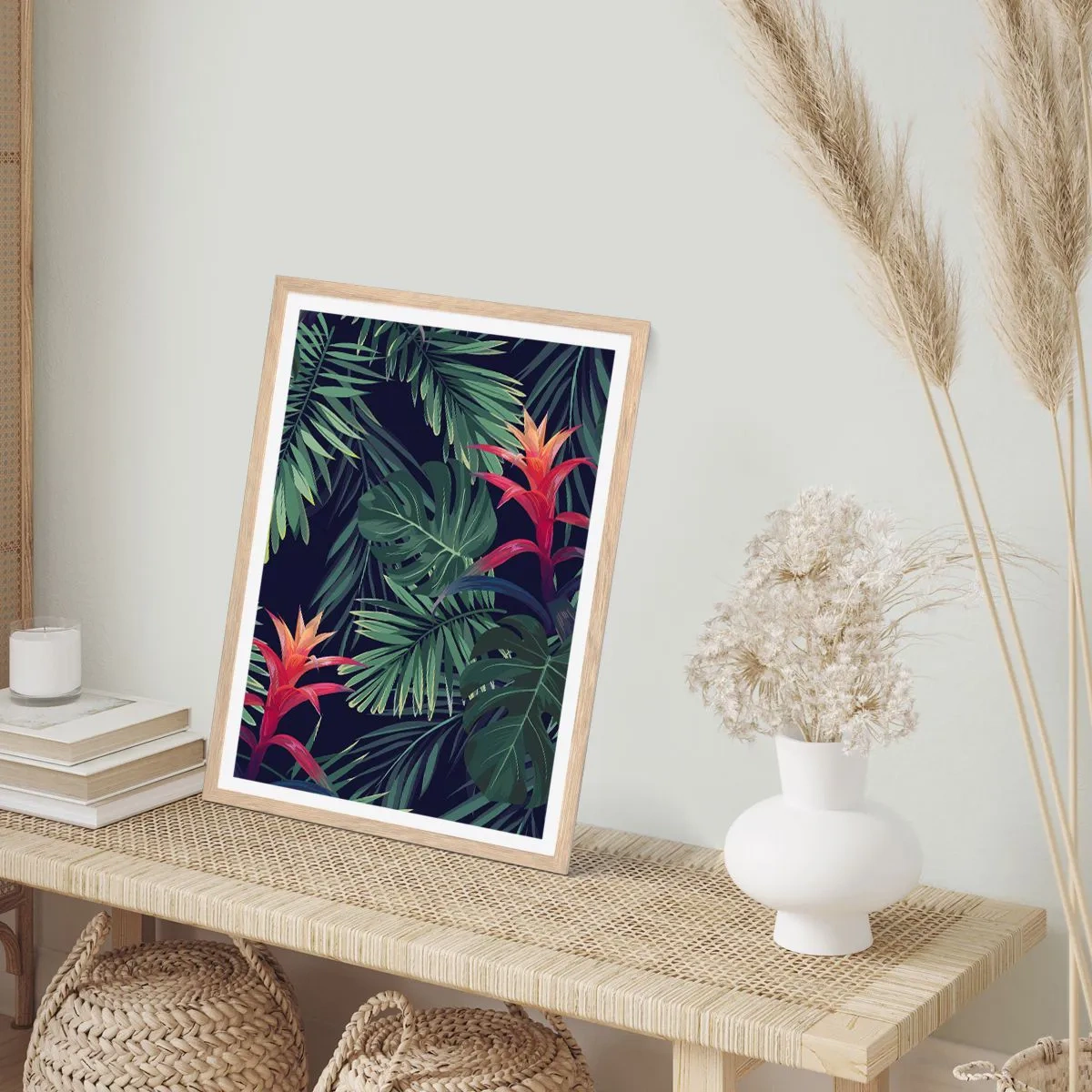 Affisch i ram av ljusek - Brinna i grönskan - 70x100 cm