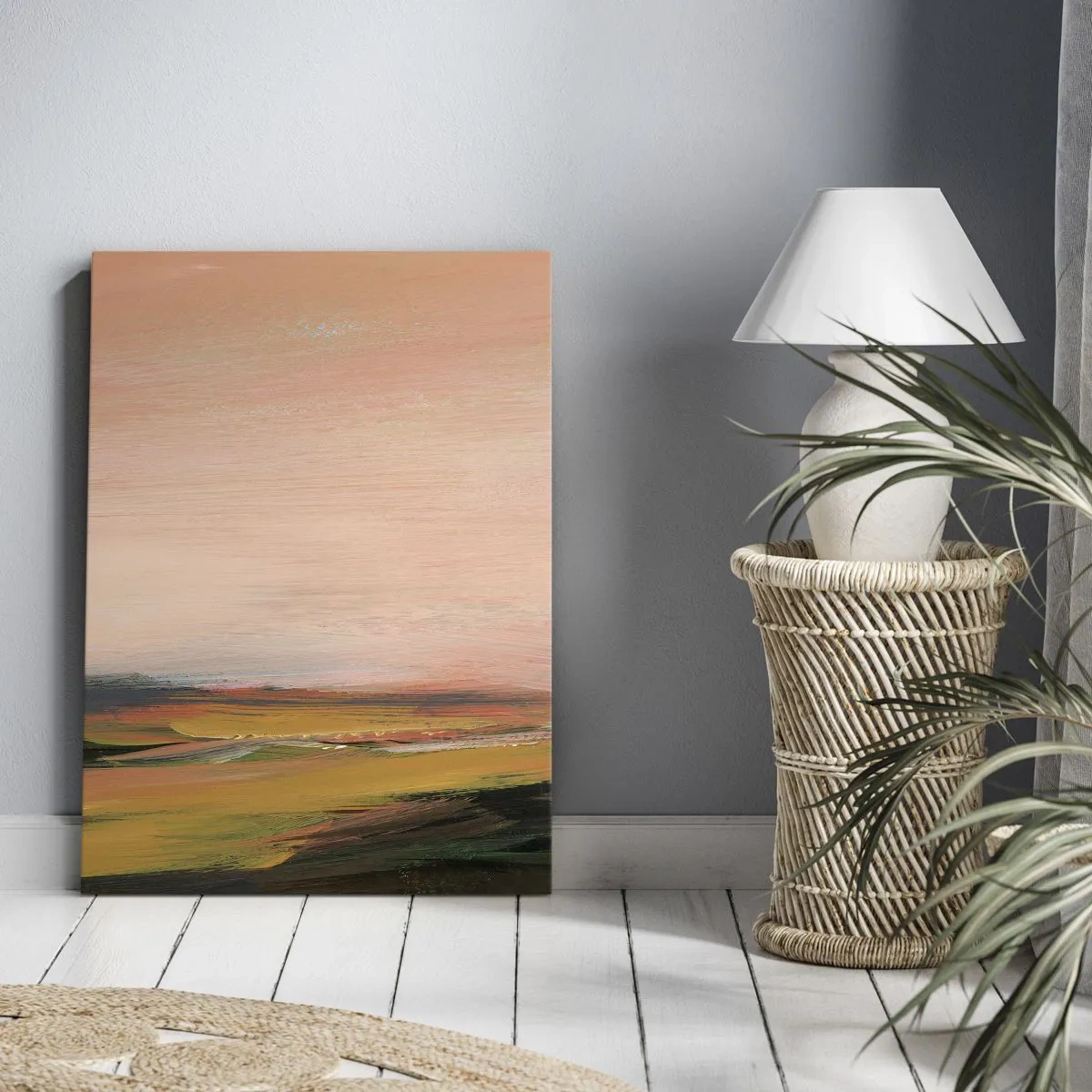 Canvastavla - Bild på duk - I rosa - 65x120 cm