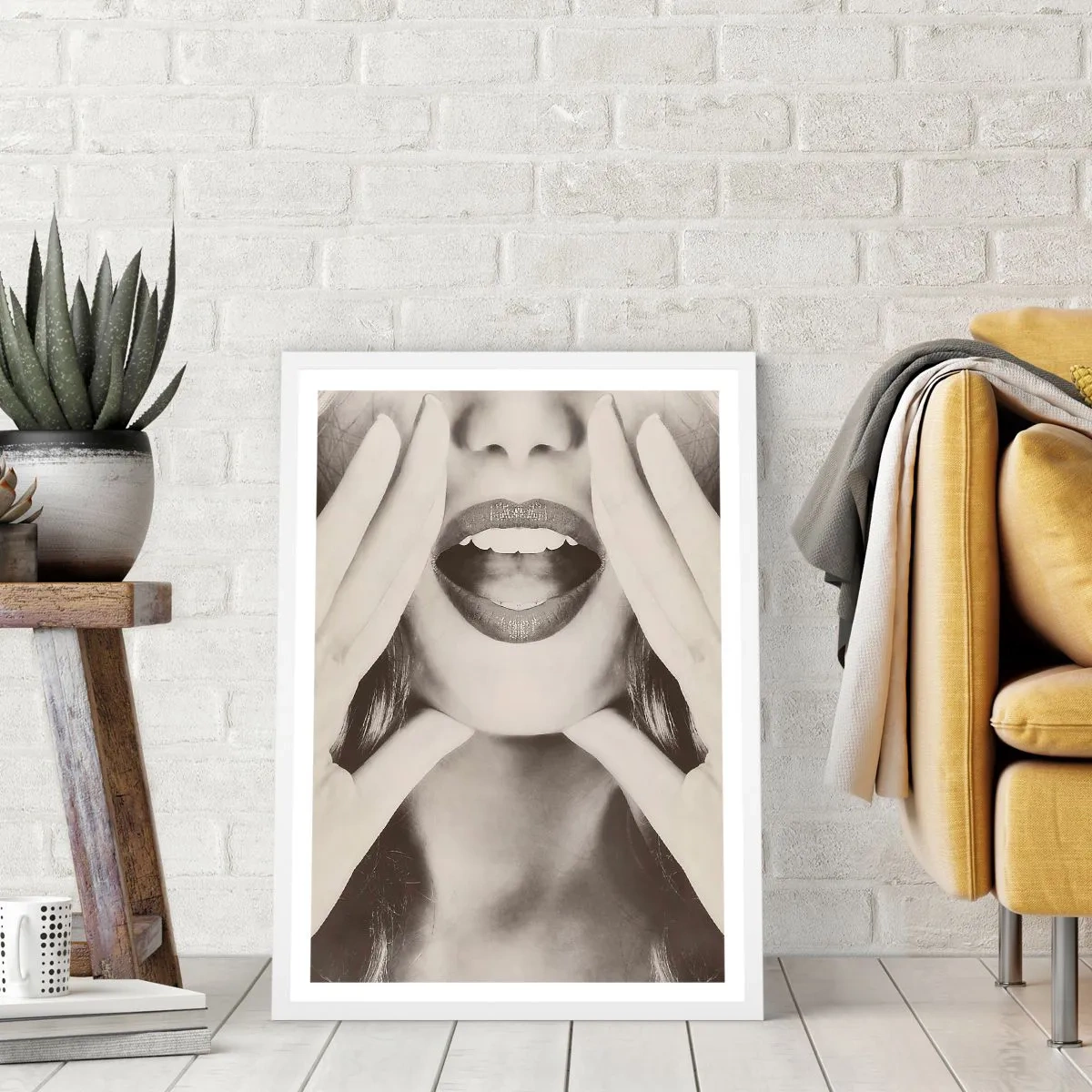 Affisch i vit ram - Jag kommer! - 70x100 cm