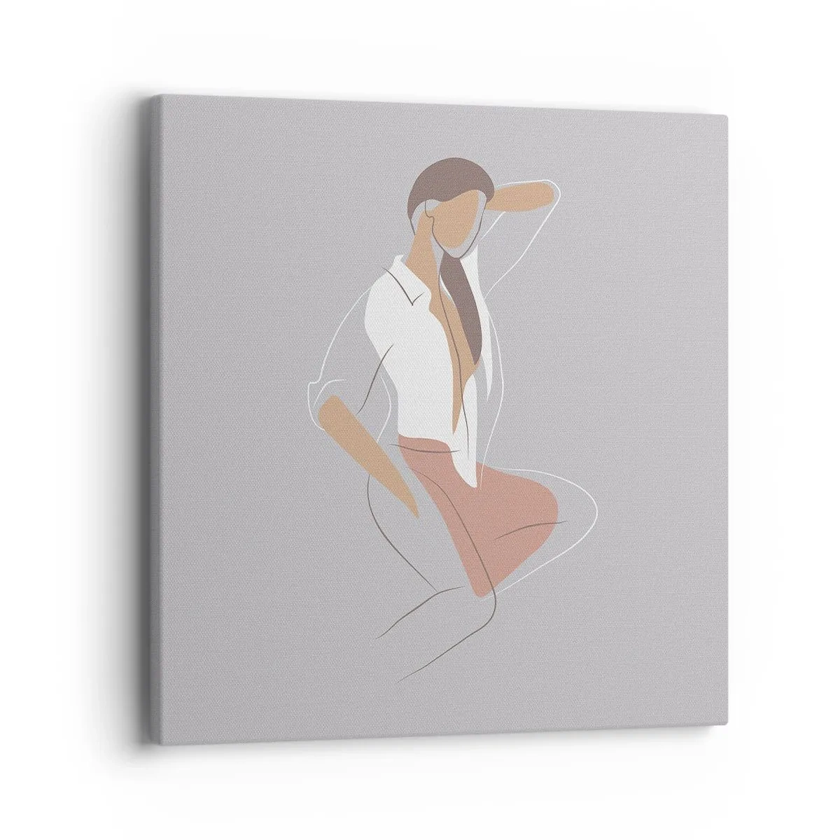 Canvastavla - Bild på duk - Charmens kontur - 40x40 cm