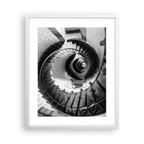 Affisch i vit ram - Högre och högre - 40x50 cm