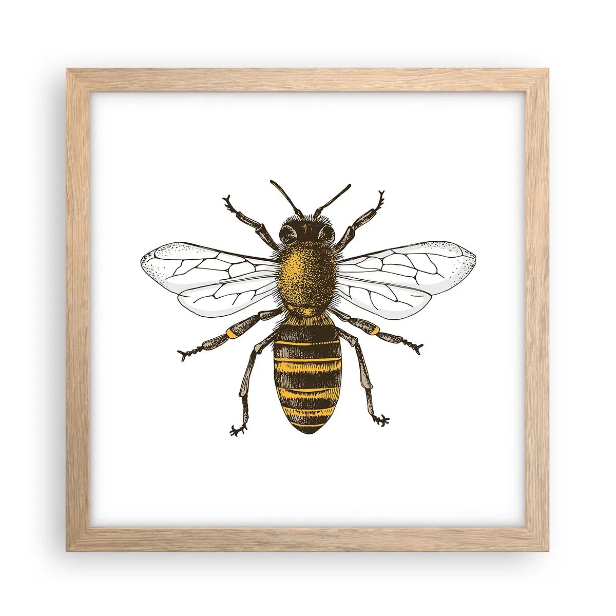 Affisch i ram av ljusek - Vackert och bra - 30x30 cm