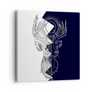 Canvastavla - Bild på duk - Motsatsernas kamp och gemenskap - 30x30 cm