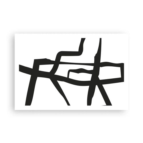 Affisch - Svartvit konstruktion - 91x61 cm