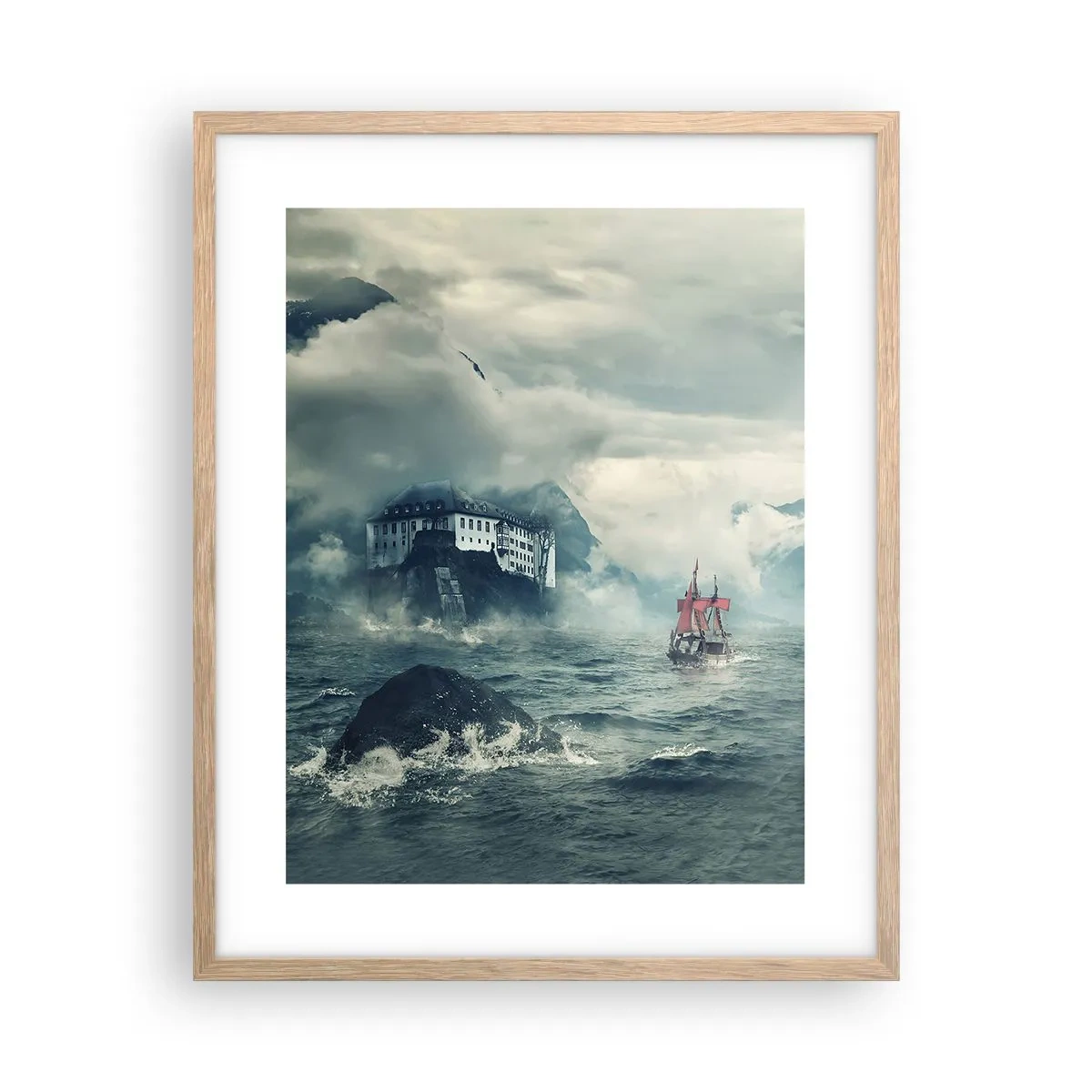 Affisch i ram av ljusek - På magiska vatten - 40x50 cm