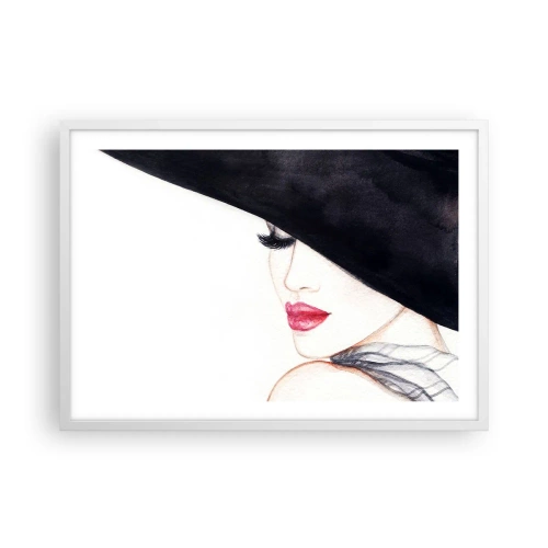 Affisch i vit ram - Elegans och sensualitet - 70x50 cm