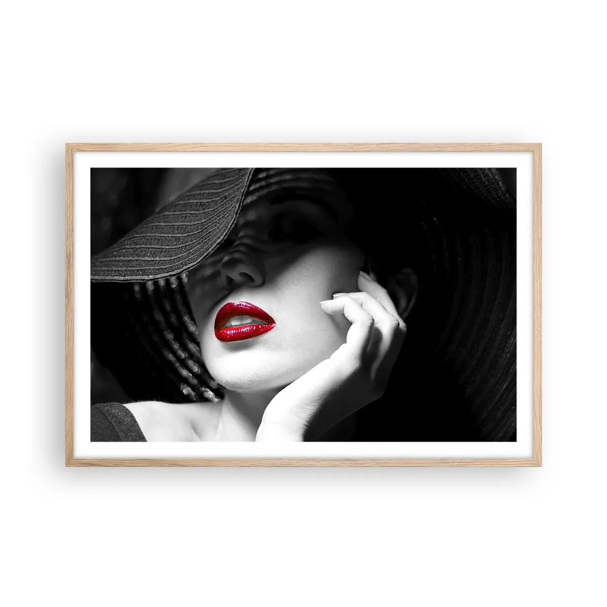 Affisch i ram av ljusek - En studie i scharlakansröd - 91x61 cm