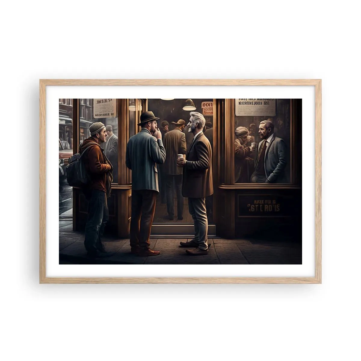 Affisch i ram av ljusek - En bra stund på dagen - 70x50 cm