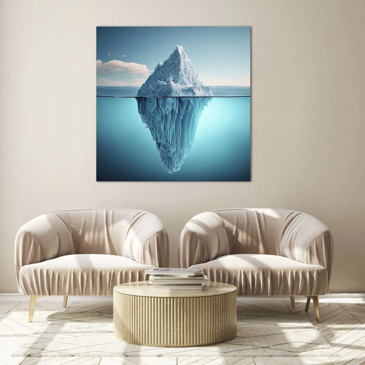 Glastavla - Bild på glas - Isdrottning - 30x30 cm