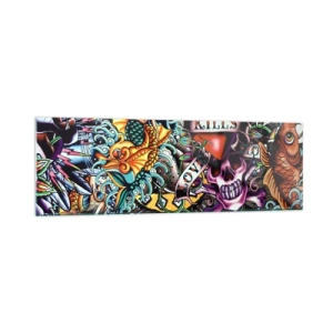 Glastavla - Bild på glas - Tatuerarens dröm - 160x50 cm