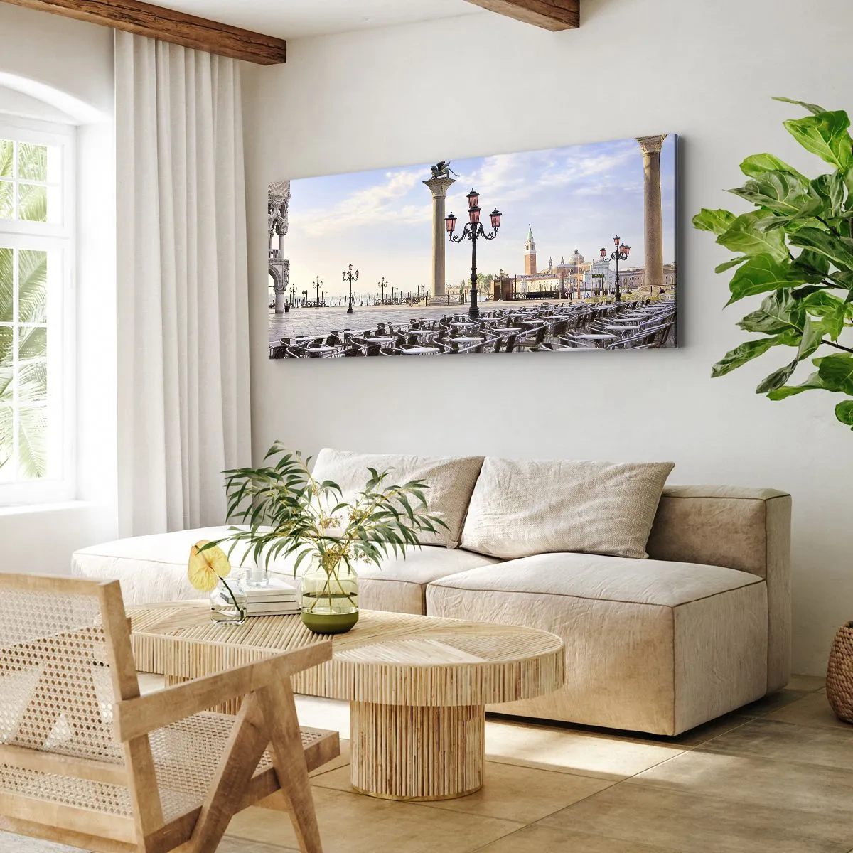 Canvastavla - Bild på duk - Välkommen, allt är färdigt - 100x40 cm