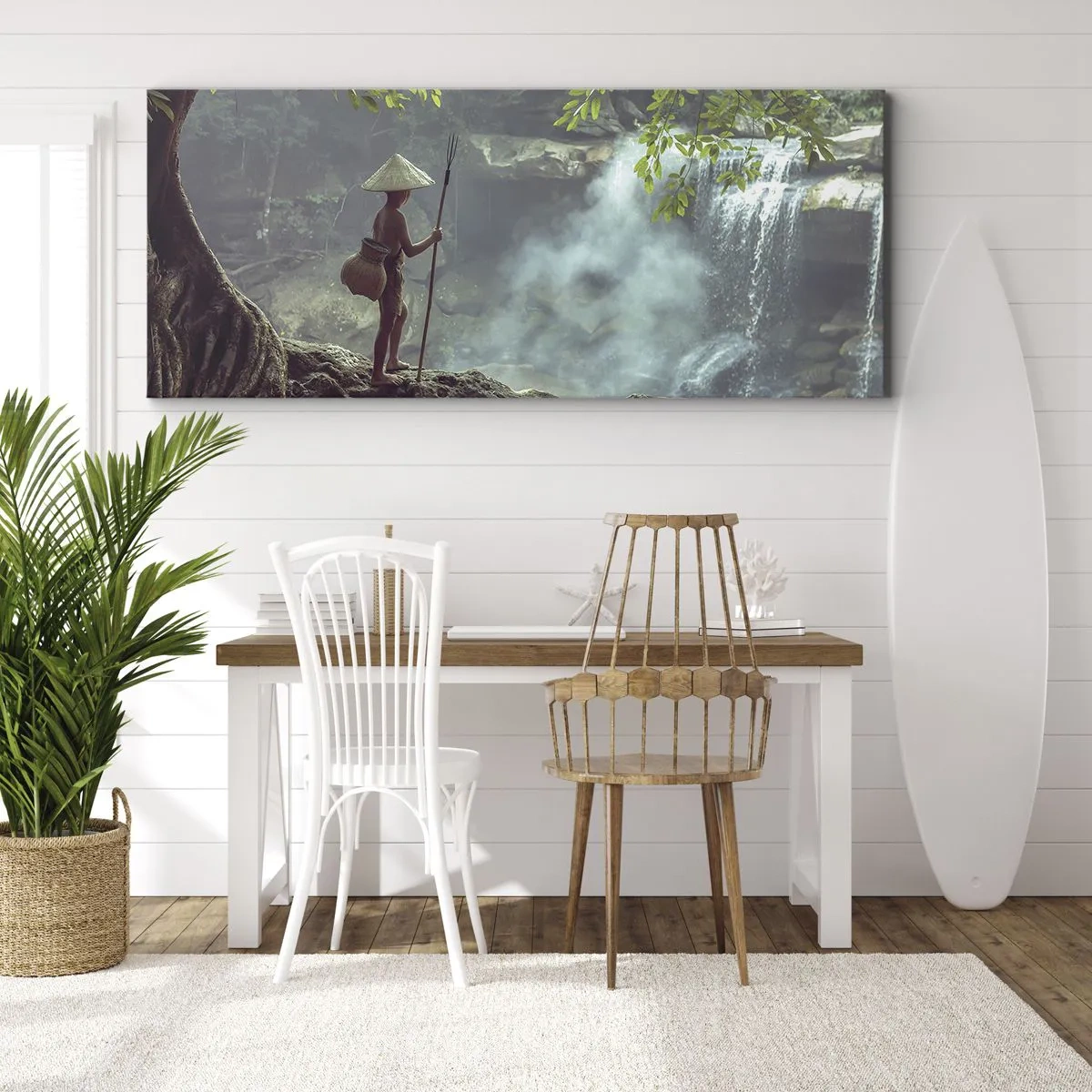 Canvastavla - Bild på duk - Vän med naturen - 140x50 cm