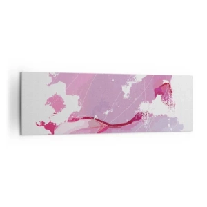 Canvastavla - Bild på duk - Karta över en rosa värld - 160x50 cm