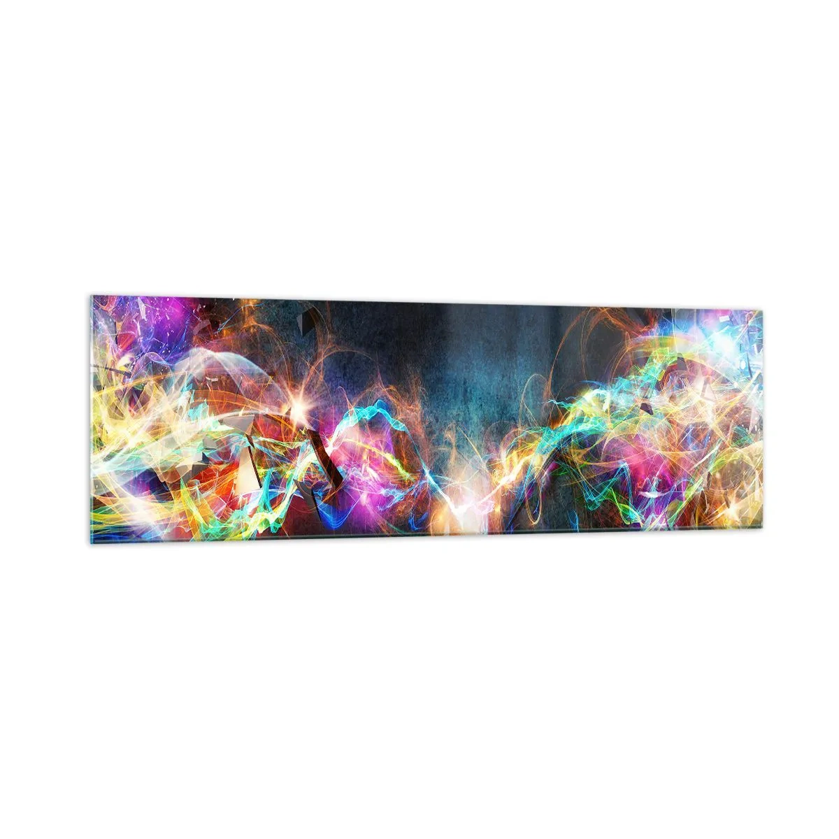 Glastavla - Bild på glas - Glatt mot mörkret - 160x50 cm