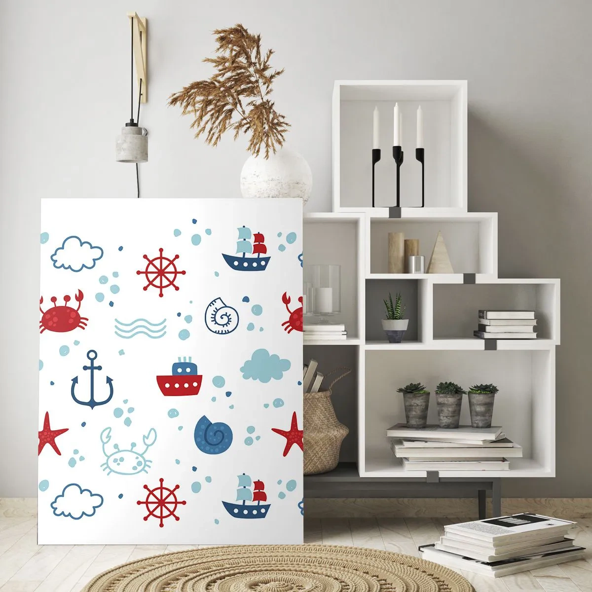 Glastavla - Bild på glas - Marin saga - 80x120 cm