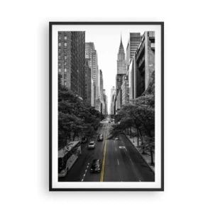 Affisch i svart ram - En morgon i New York - 61x91 cm