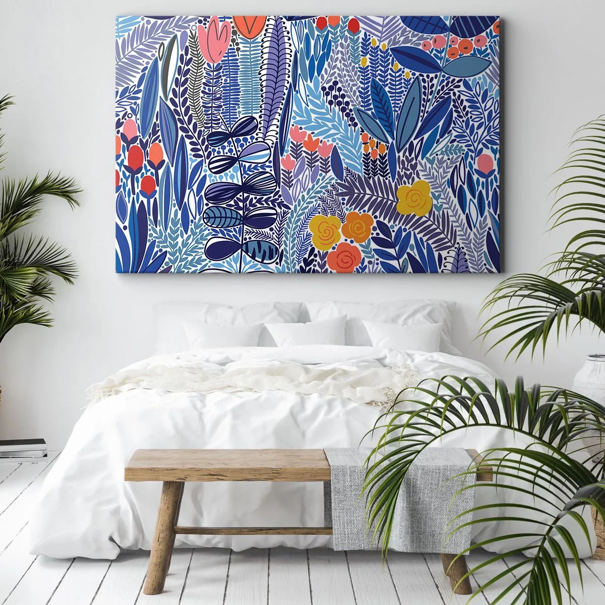Canvastavla - Bild på duk - Hawaii-trädgård - 70x50 cm
