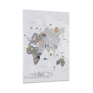 Glastavla - Bild på glas - Säg varifrån du är... - 50x70 cm