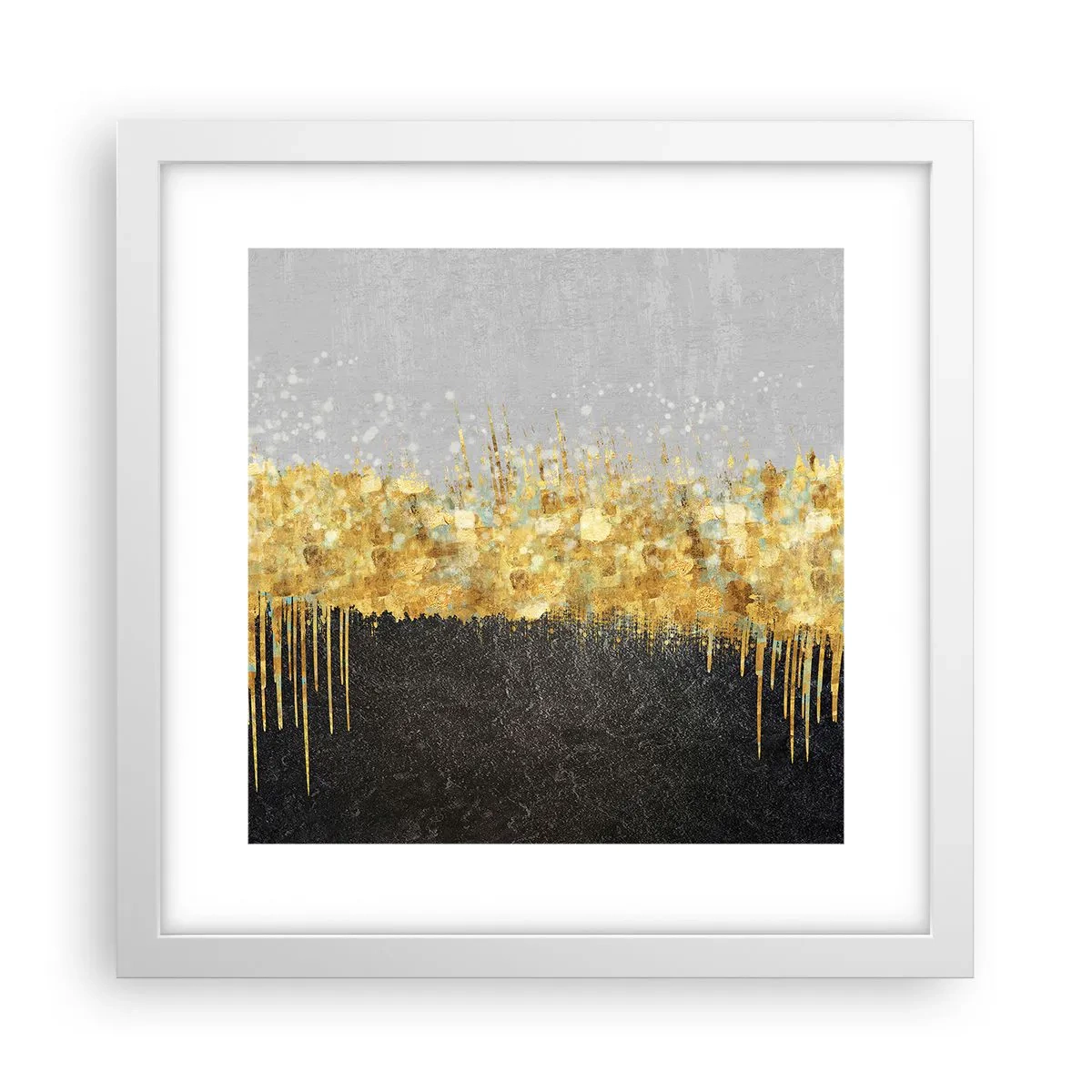 Affisch i vit ram - Inåt och uppåt - 30x30 cm