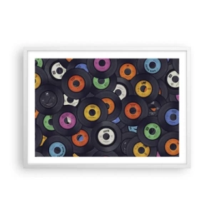 Affisch i vit ram - Klassikens färger - 70x50 cm