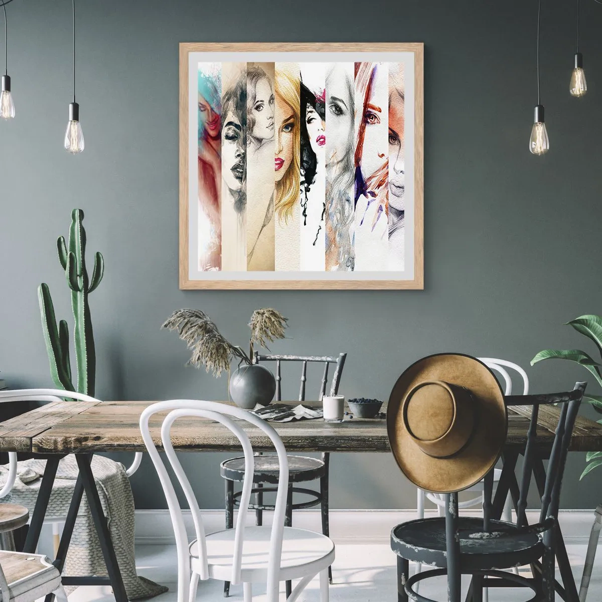 Affisch i ram av ljusek - Det är alltid DU - 40x40 cm