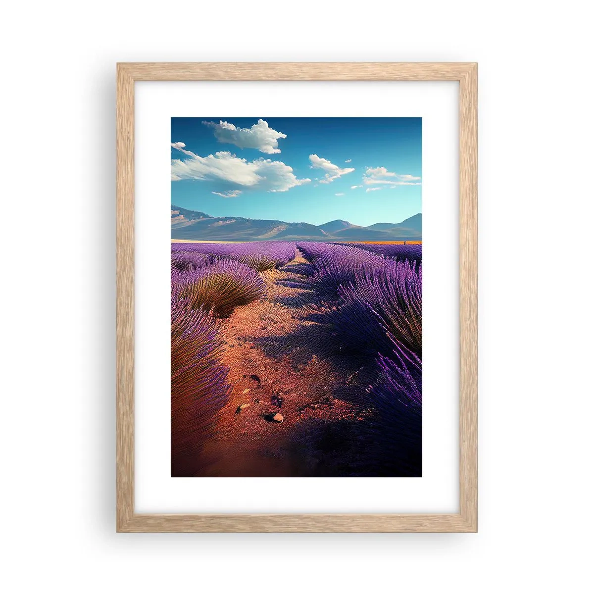 Affisch i ram av ljusek - Doftande fält - 30x40 cm