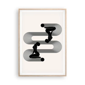 Affisch i ram av ljusek - Sensuell symmetri - 70x100 cm