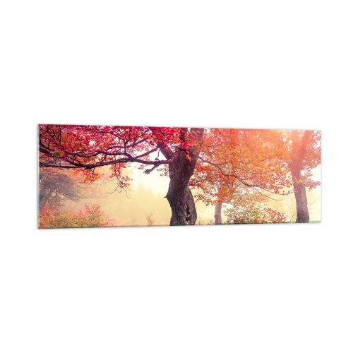 Glastavla - Bild på glas - Våldsam blommande - 160x50 cm