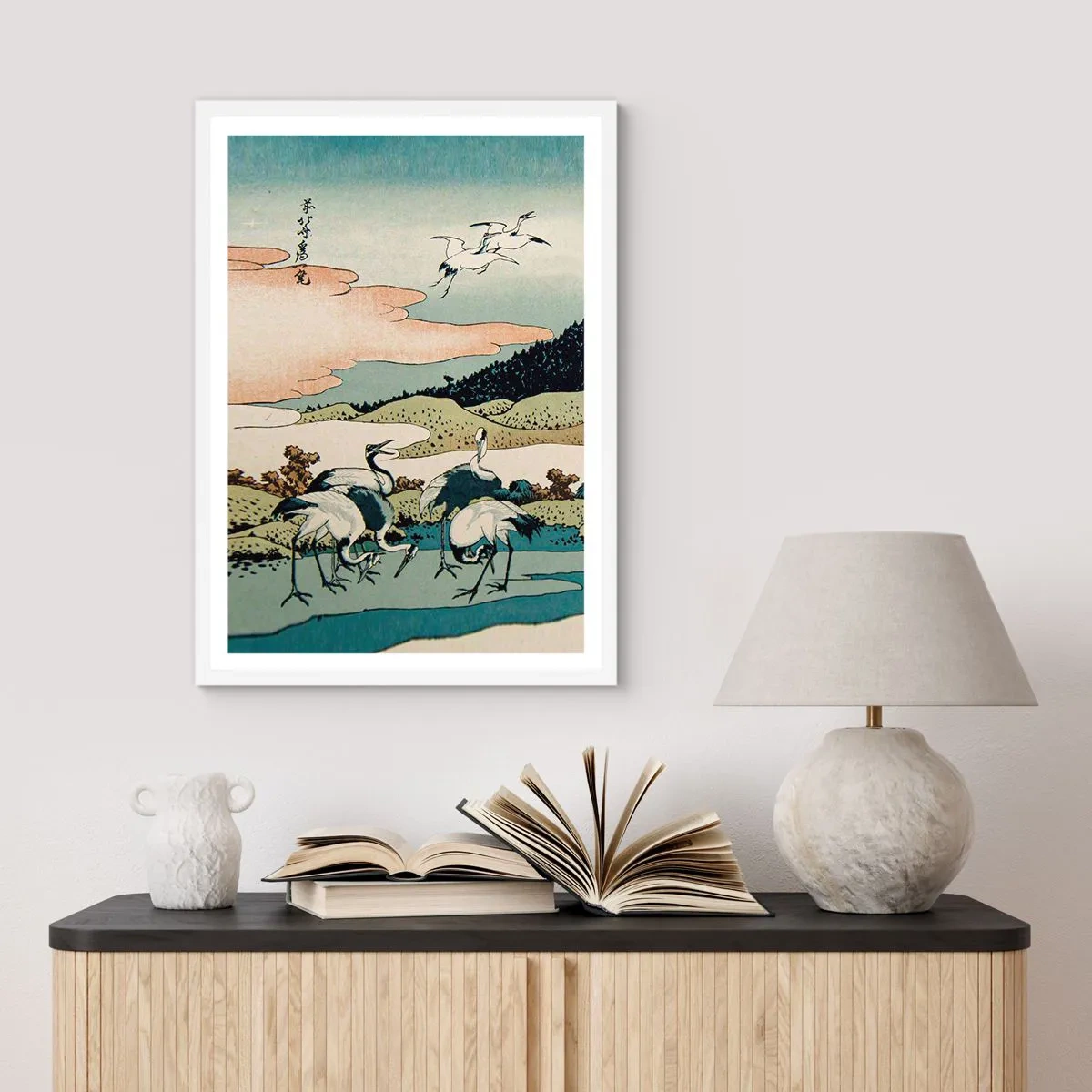 Affisch i vit ram - I japansk anda - 40x50 cm