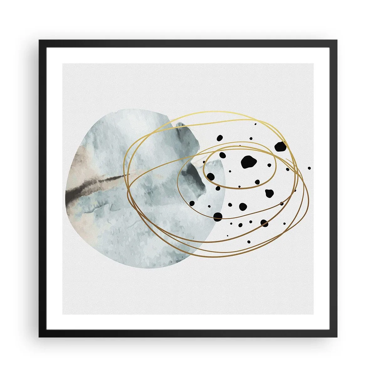 Affisch i svart ram - I rummets famn - 60x60 cm