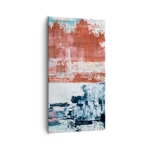 Canvastavla - Bild på duk - Abstrakt halvt om halvt - 55x100 cm