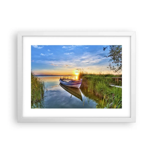 Affisch i vit ram - Uppfyllda drömmars vik - 40x30 cm