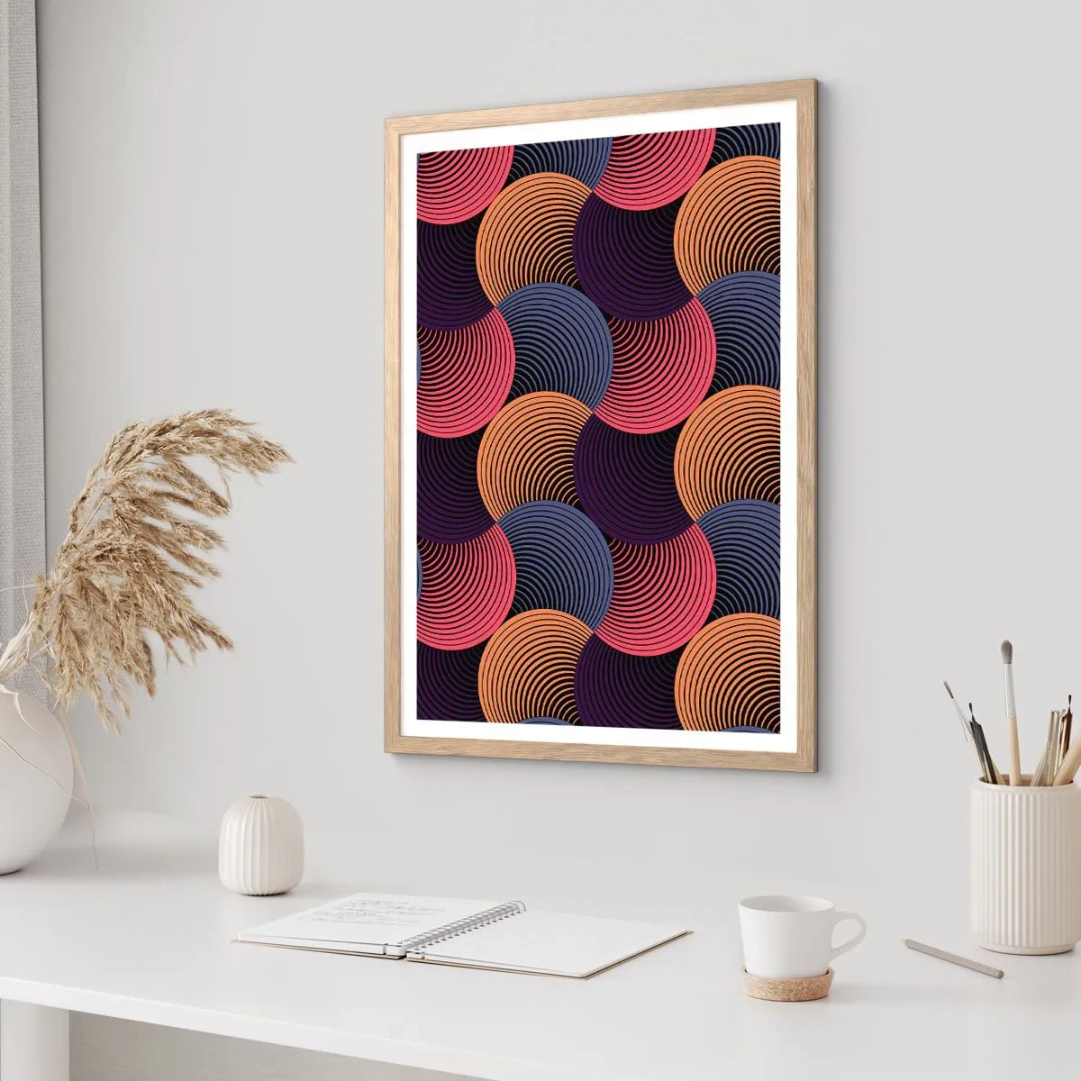 Affisch i ram av ljusek - I en cirkulär rytm - 50x70 cm