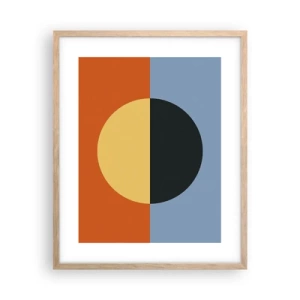 Affisch i ram av ljusek - Komposition av värme och kyla - 40x50 cm