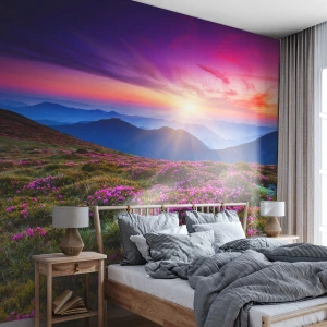 Fototapet Standard Eco - Doftande örter - Landskap, Berg, Blommor - 250x175 cm